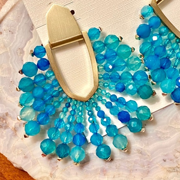 🌺🎉HP🎉🌺 NWT Kendra Scott Diane Beaded Gemstone Statement Earrings - Picture 5 of 16